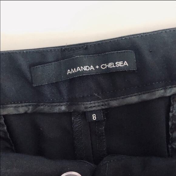 NORDSTROM Amanda + Chelsea Black Capri Cropped Work Casual Pants Trousers 8 - Picture 6 of 7